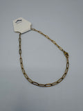 Elegant Paperclip Chain 11" Gold-plated Stainless Steel Anklet