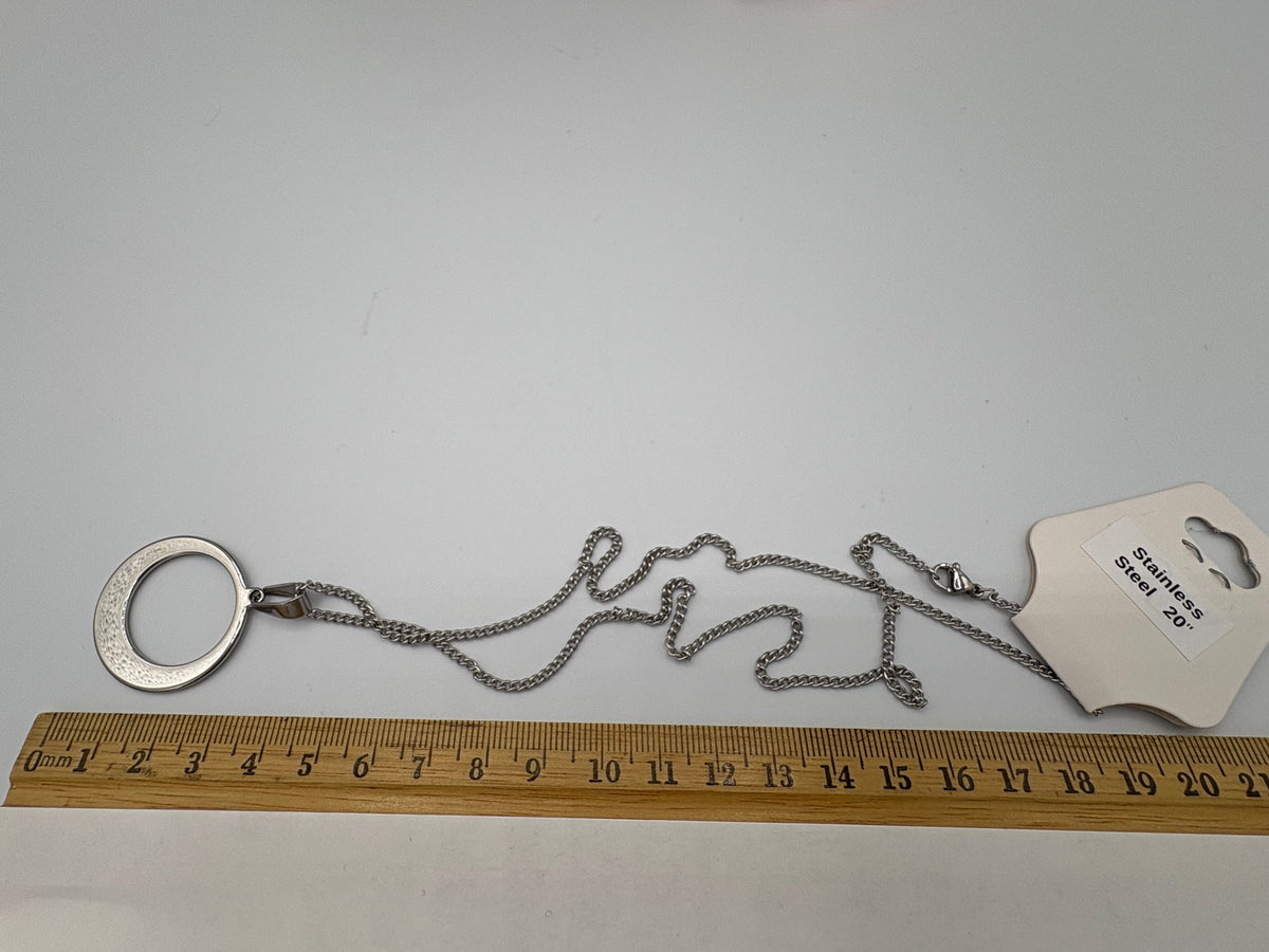 Statement Hoop 20" Stainless Steel Necklace
