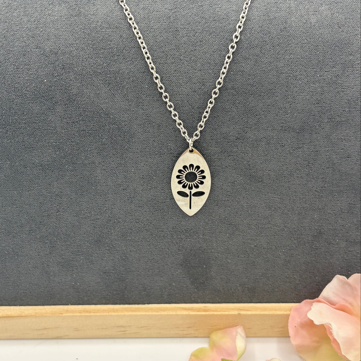 Sunflower Dream 18" Stainless Steel Necklace