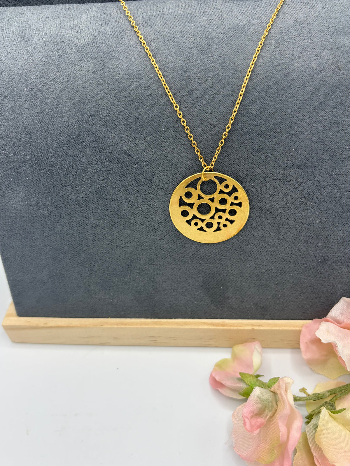 Golden Bubbles 20" Stainless Steel Necklace