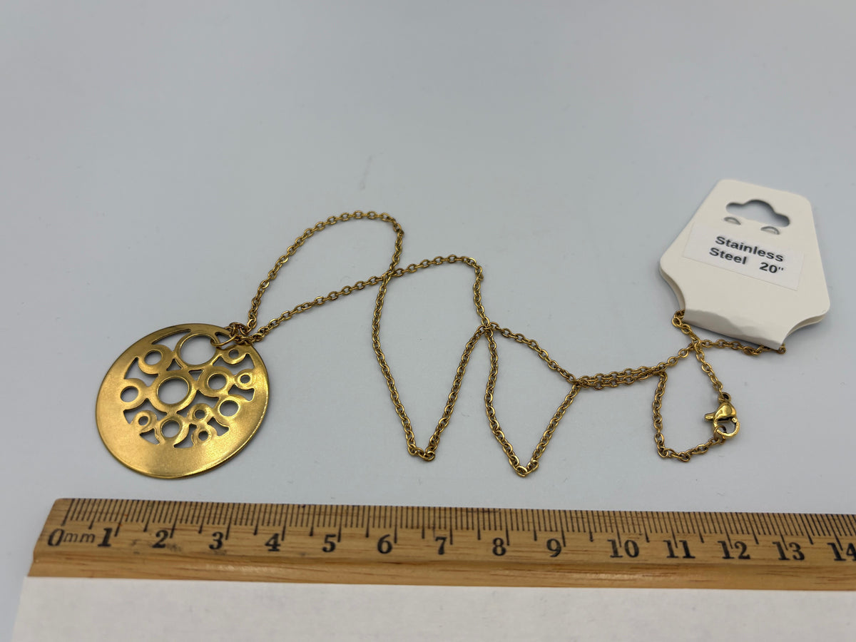 Golden Bubbles 20" Stainless Steel Necklace