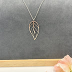 Silver Leaf 20" Stainless Steel Necklace