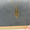 Yellow Leaf 20" Stainless Steel Necklace