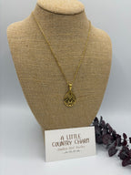 Golden Lattice 18" Stainless Steel Necklace
