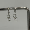 Silver Cats Stainless Steel Earrings