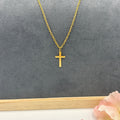 Dainty Cross 18" Stainless Steel Necklace