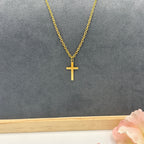 Dainty Cross 18" Stainless Steel Necklace