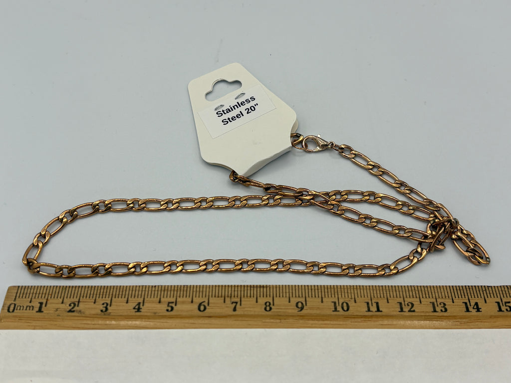 Rose Gold 20" Stainless Steel Curb Chain