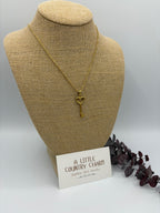Gold Key to my Heart 20" Stainless Steel Necklace