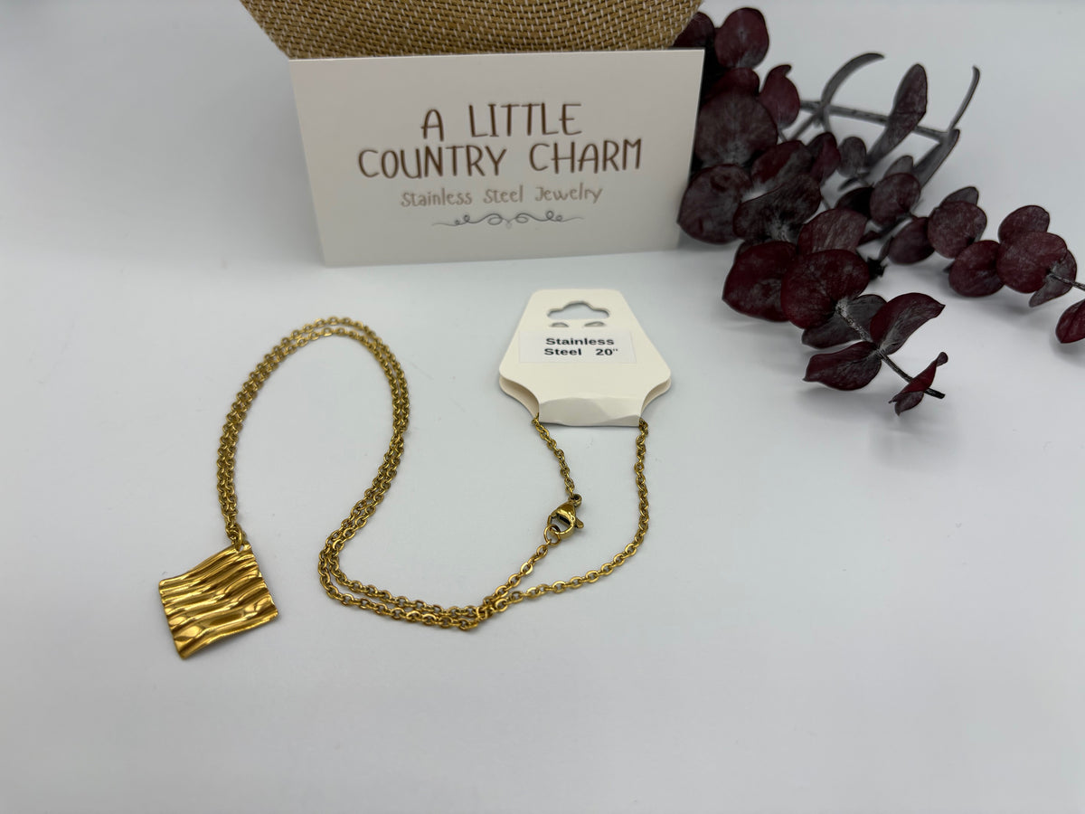 Rivers of Gold 20" Stainless Steel Necklace