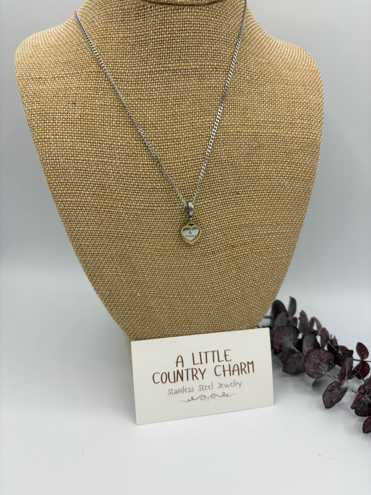 Forever & Always 20" Stainless Steel Necklace