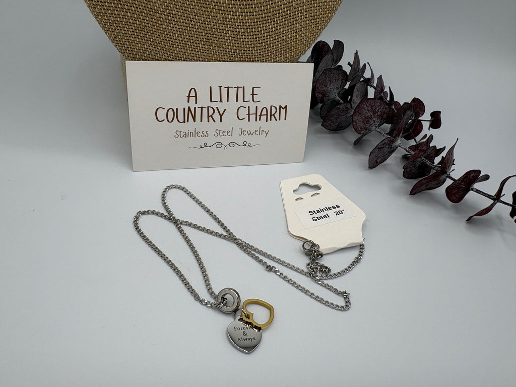 Forever & Always 20" Stainless Steel Necklace