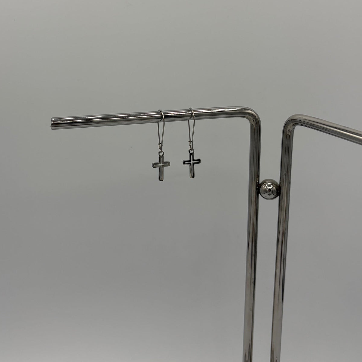 Cross Silhouette Stainless Steel Earrings