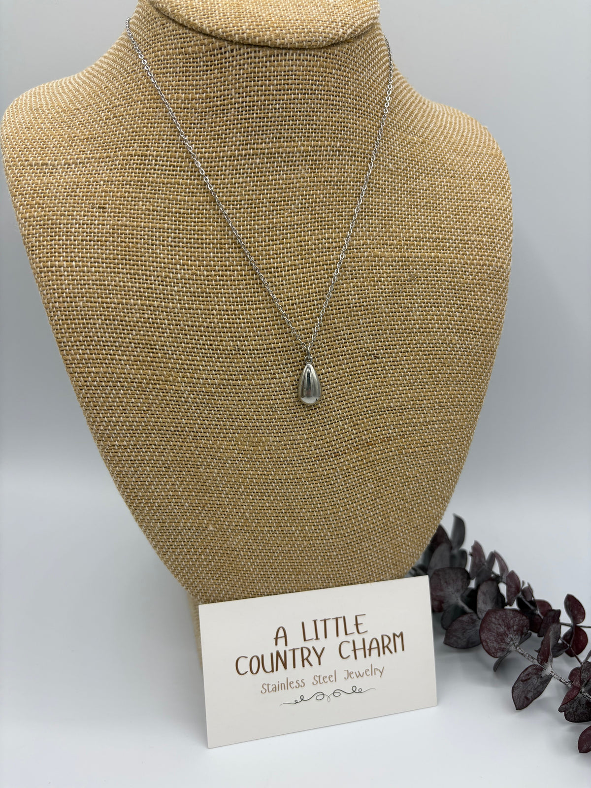 Silver Rain 18" Stainless Steel Necklace