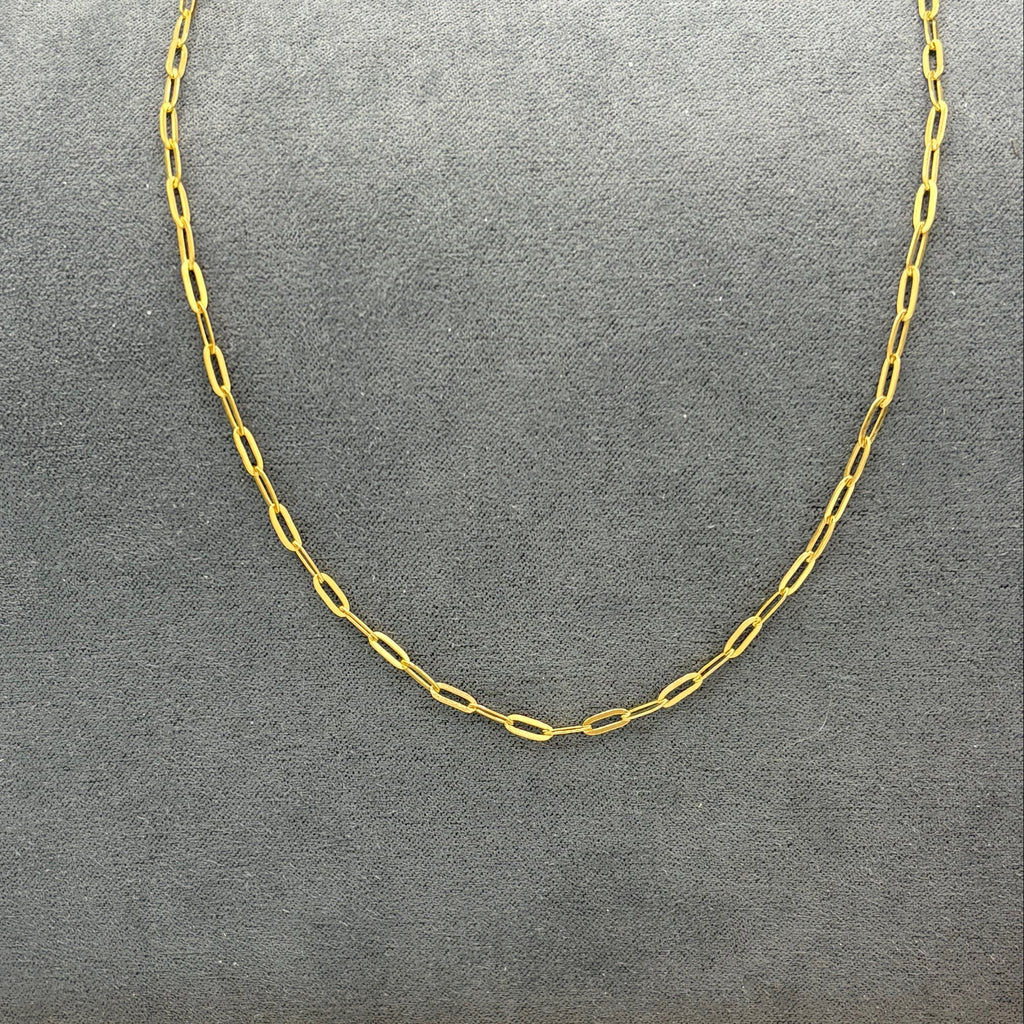 Small Gold-plated Stainless Steel Paperclip Chain