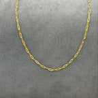 Small Gold-plated Stainless Steel Paperclip Chain
