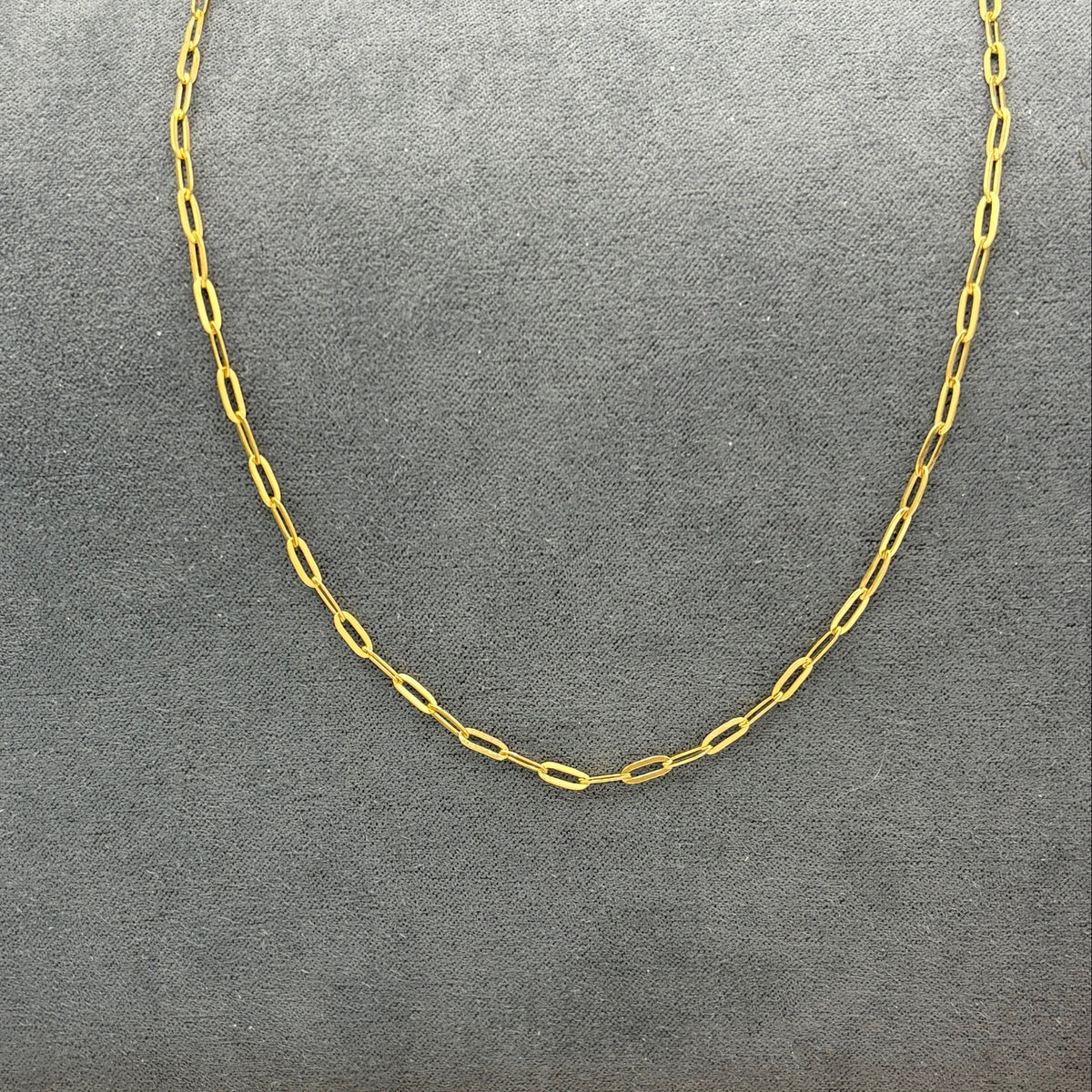 Small Gold-plated Stainless Steel Paperclip Chain