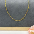 Gold-plated Stainless Steel Paperclip Chain