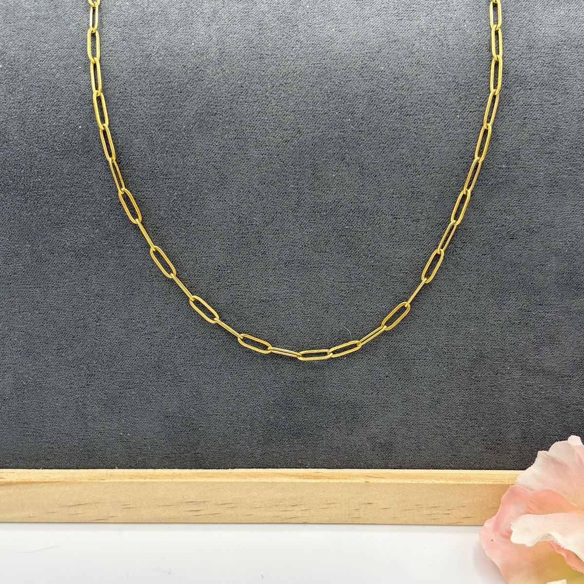Gold-plated Stainless Steel Paperclip Chain