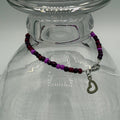 Grape Vine 9" Beaded Stainless Steel Anklet