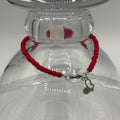 Scarlet Charm 9" Beaded Stainless Steel Anklet