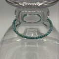 Turquoise Gem 9" Beaded Stainless Steel Anklet