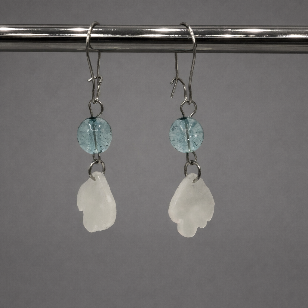 Beach Day Beaded Stainless Steel Earrings