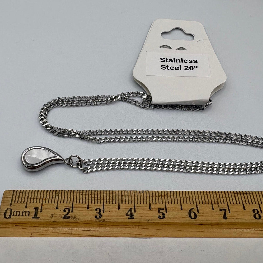 Raindrop 20" Stainless Steel Necklace