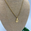 Gold Frosty 18" Stainless Steel Necklace
