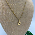 Gold Frosty 18" Stainless Steel Necklace