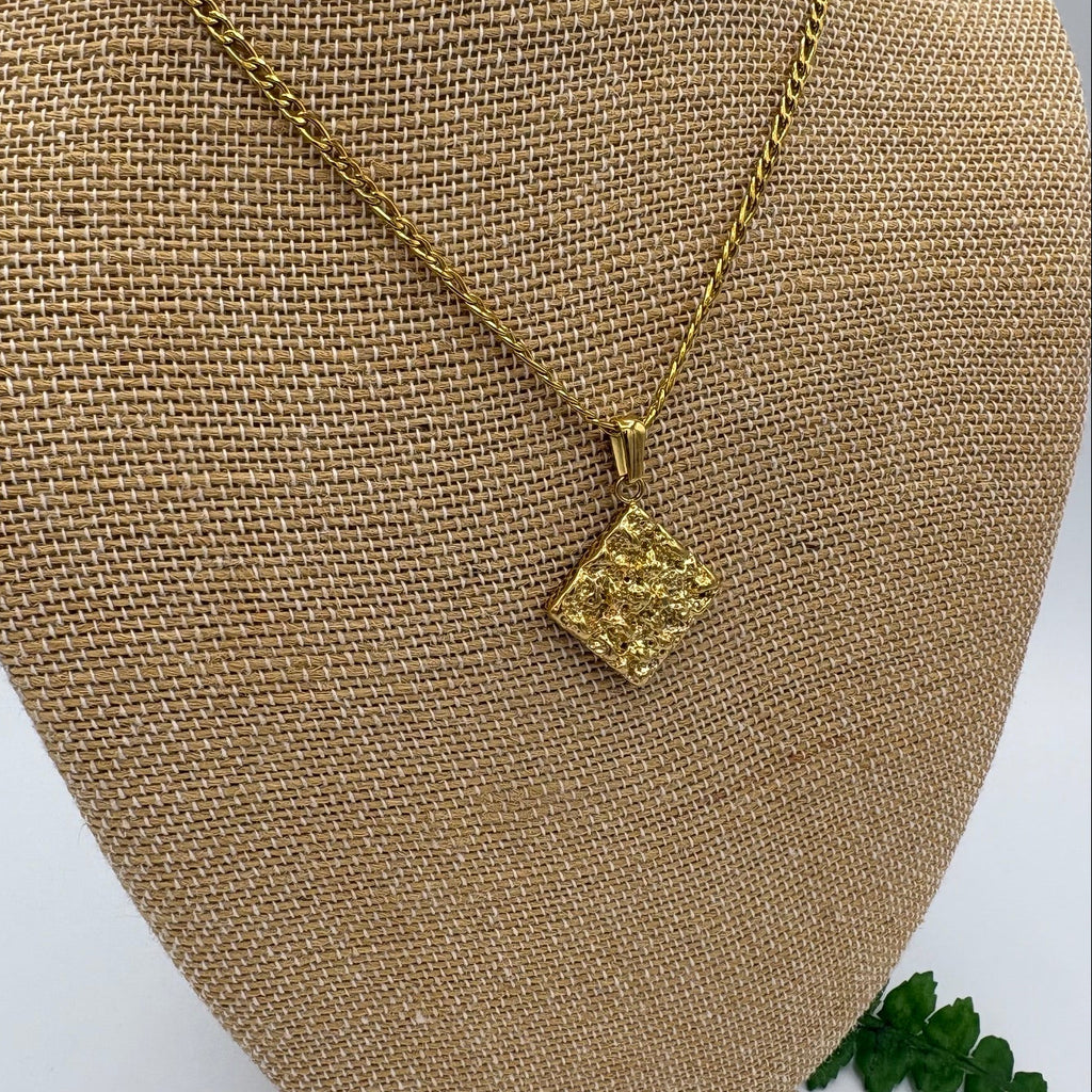 Golden Gem 30" Stainless Steel Necklace