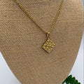 Golden Gem 30" Stainless Steel Necklace