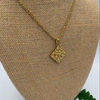 Golden Gem 30" Stainless Steel Necklace