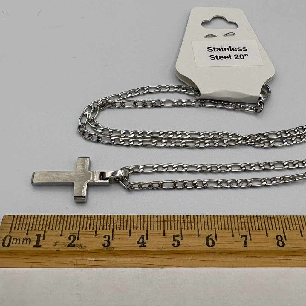 Eternal Cross 20" Stainless Steel Necklace