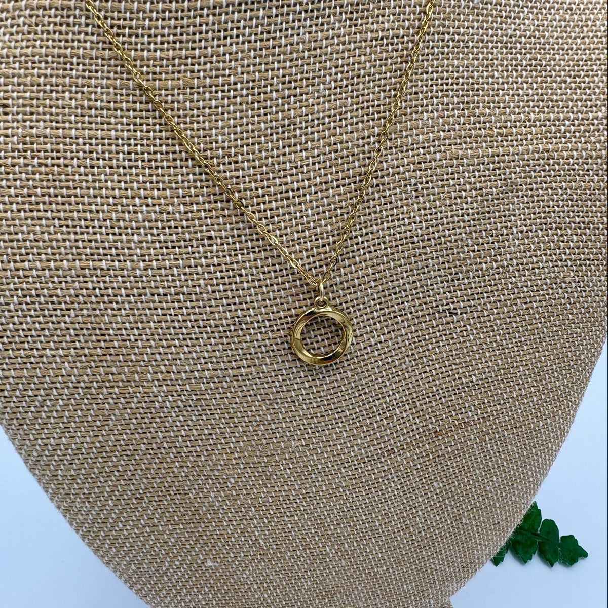 Shimmer Ring 17" Stainless Steel Necklace
