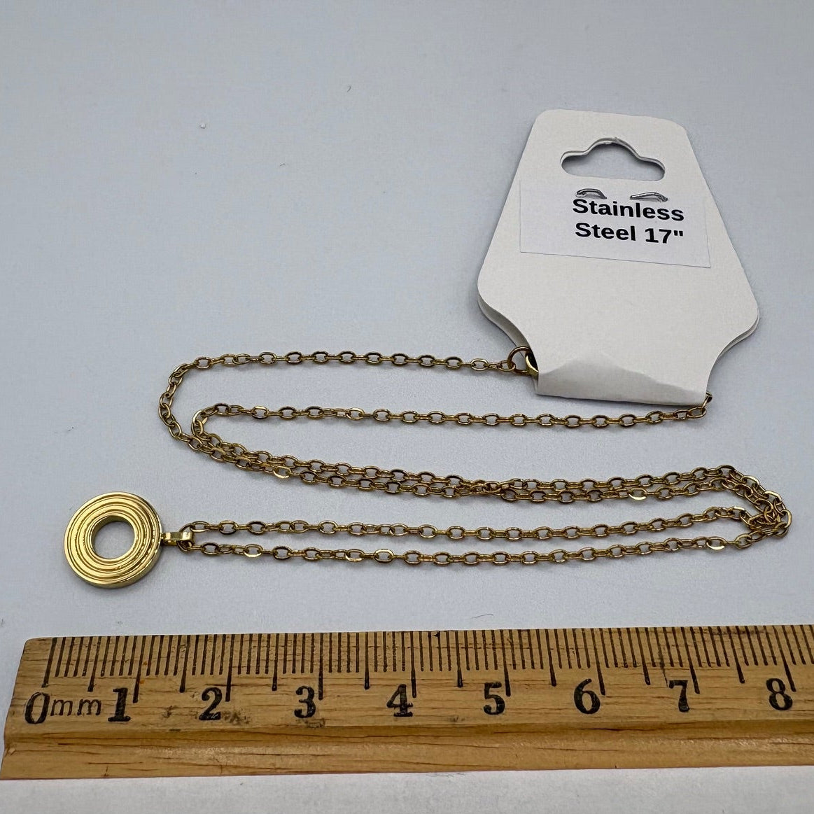 Coil Pendant 17" Stainless Steel Necklace