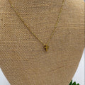 Delicate Golden Cross 17" Stainless Steel Necklace