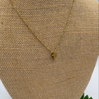 Delicate Golden Cross 17" Stainless Steel Necklace