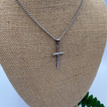Pipe Cross 22" Stainless Steel Necklace