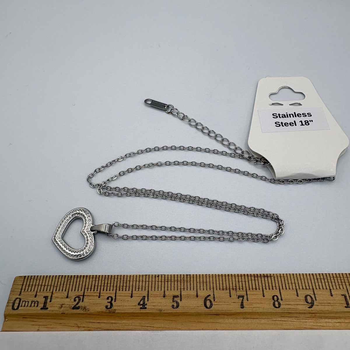 Garland Heart 18" Stainless Steel Necklace