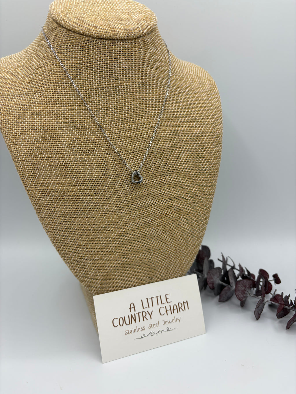 Precious Heart 18" Stainless Steel Necklace