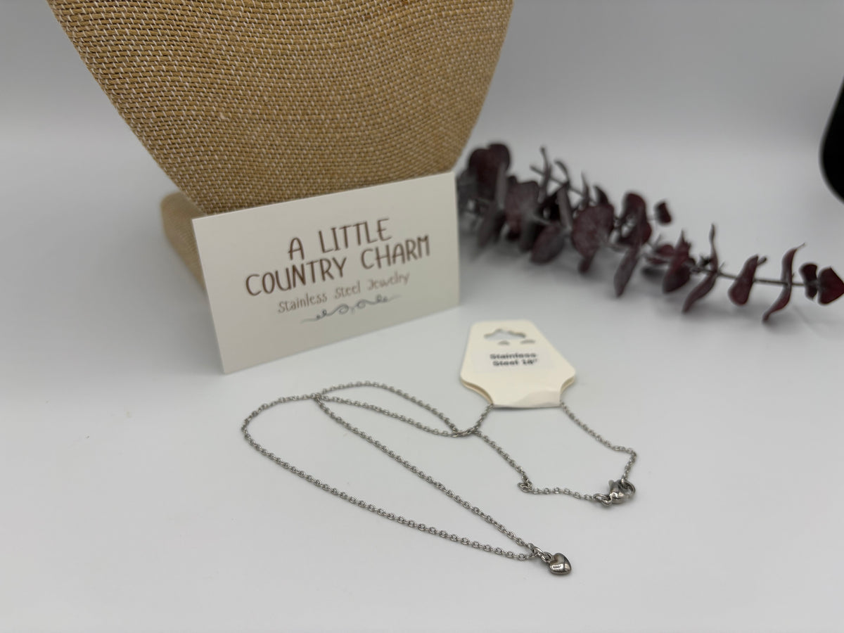 Darling Heart 18" Stainless Steel Necklace