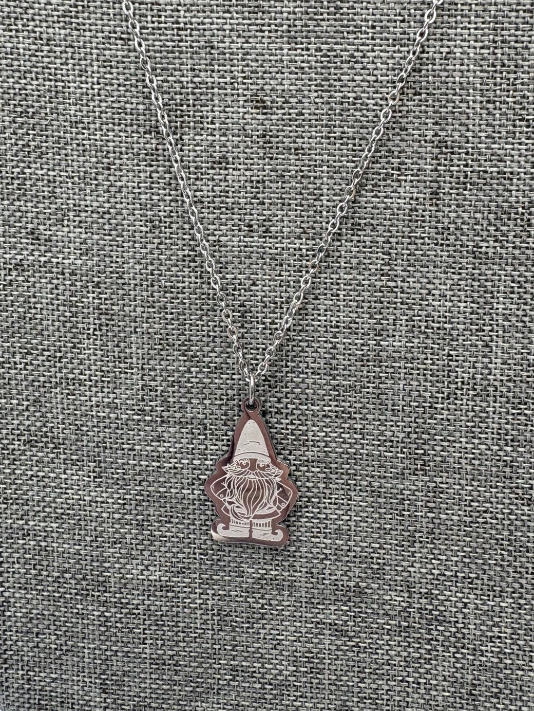 Silver Gnome 18" Stainless Steel Necklace