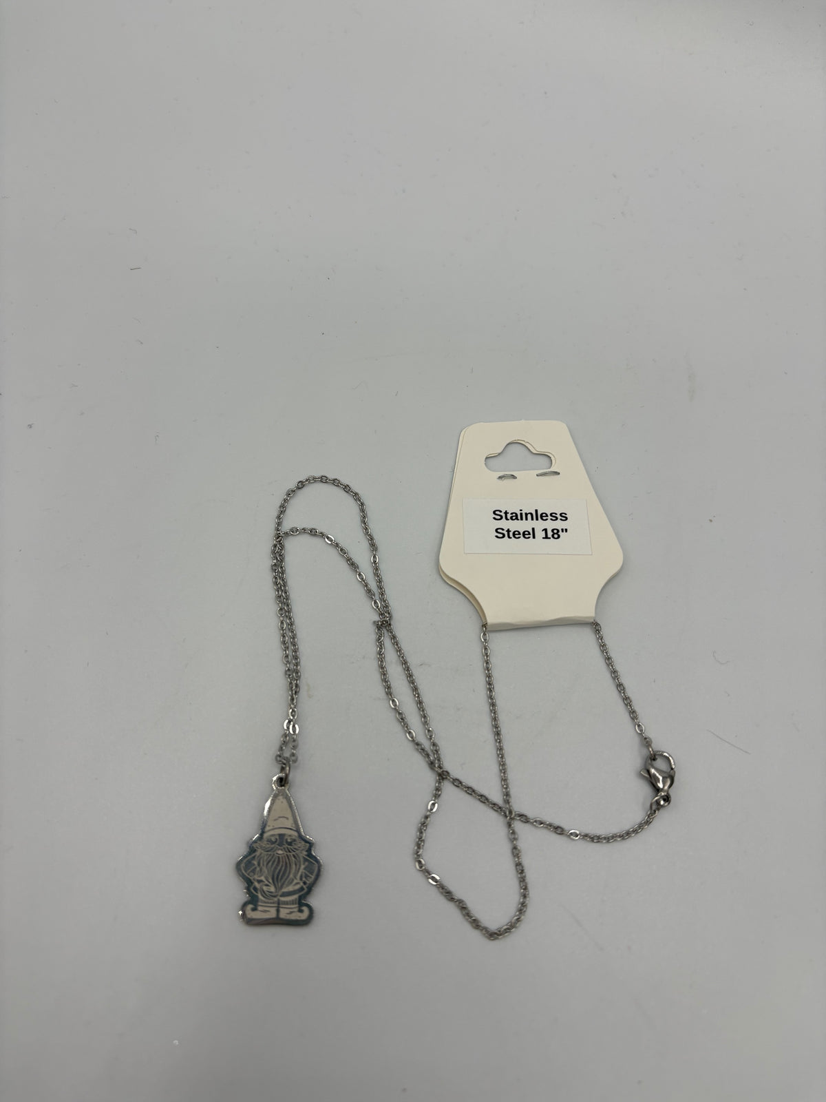 Silver Gnome 18" Stainless Steel Necklace