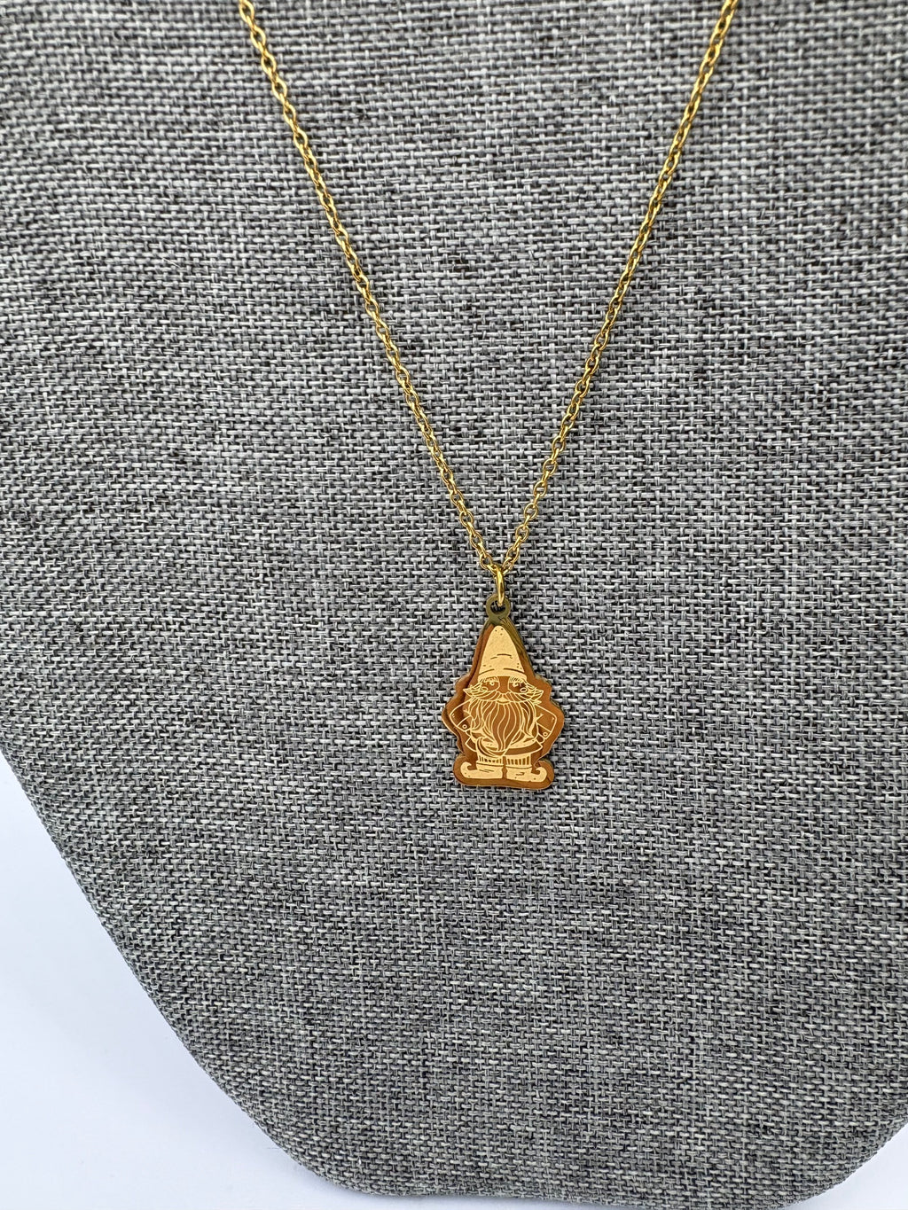 Gold Gnome 18" Stainless Steel Necklace