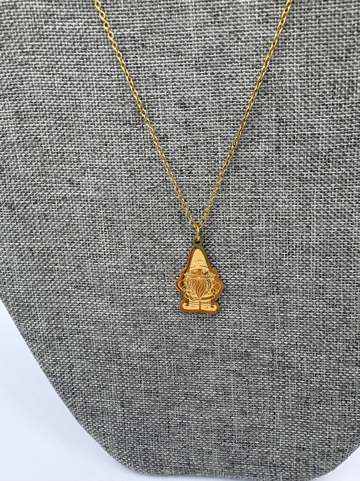 Gold Gnome 18" Stainless Steel Necklace