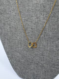 Interlocking Hearts 18" Stainless Steel Necklace