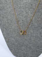 Interlocking Hearts 18" Stainless Steel Necklace