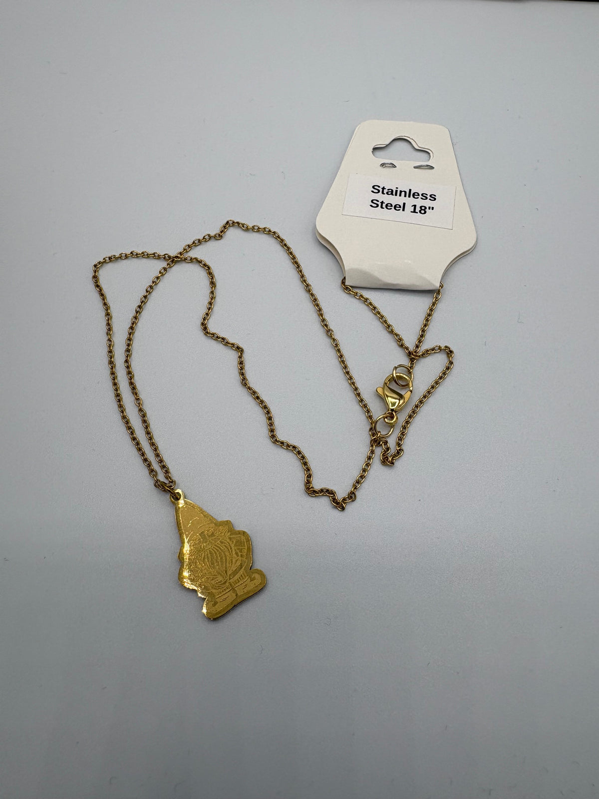 Gold Gnome 18" Stainless Steel Necklace