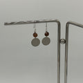 Silver Coin Beaded Stainless Steel Earrings